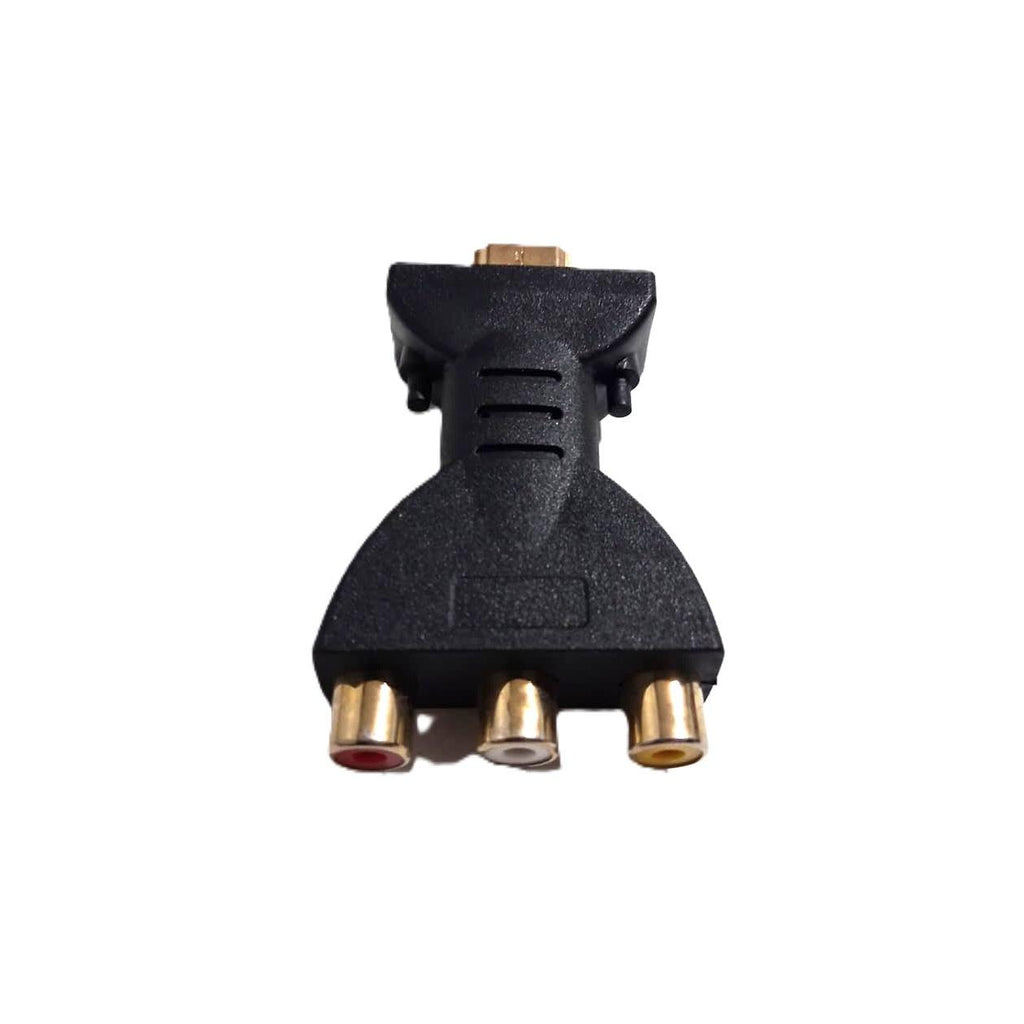 HDMI to 3-RCA Composite AV Adapter – Gold-Plated Audio/Video Connector