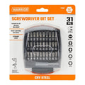 Warrior 31-Piece Screwdriver Bit Set – 1/4" Shank, CRV Steel, Magnetic Bit Holder