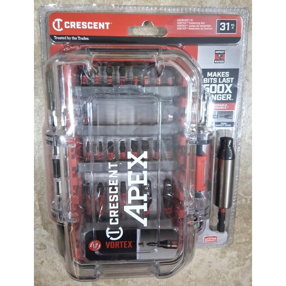 CRESCENT APEX VORTEX Set 31 Puntas de Impacto Dual Impact Zone™ alphaCASE CAVBHSET-31