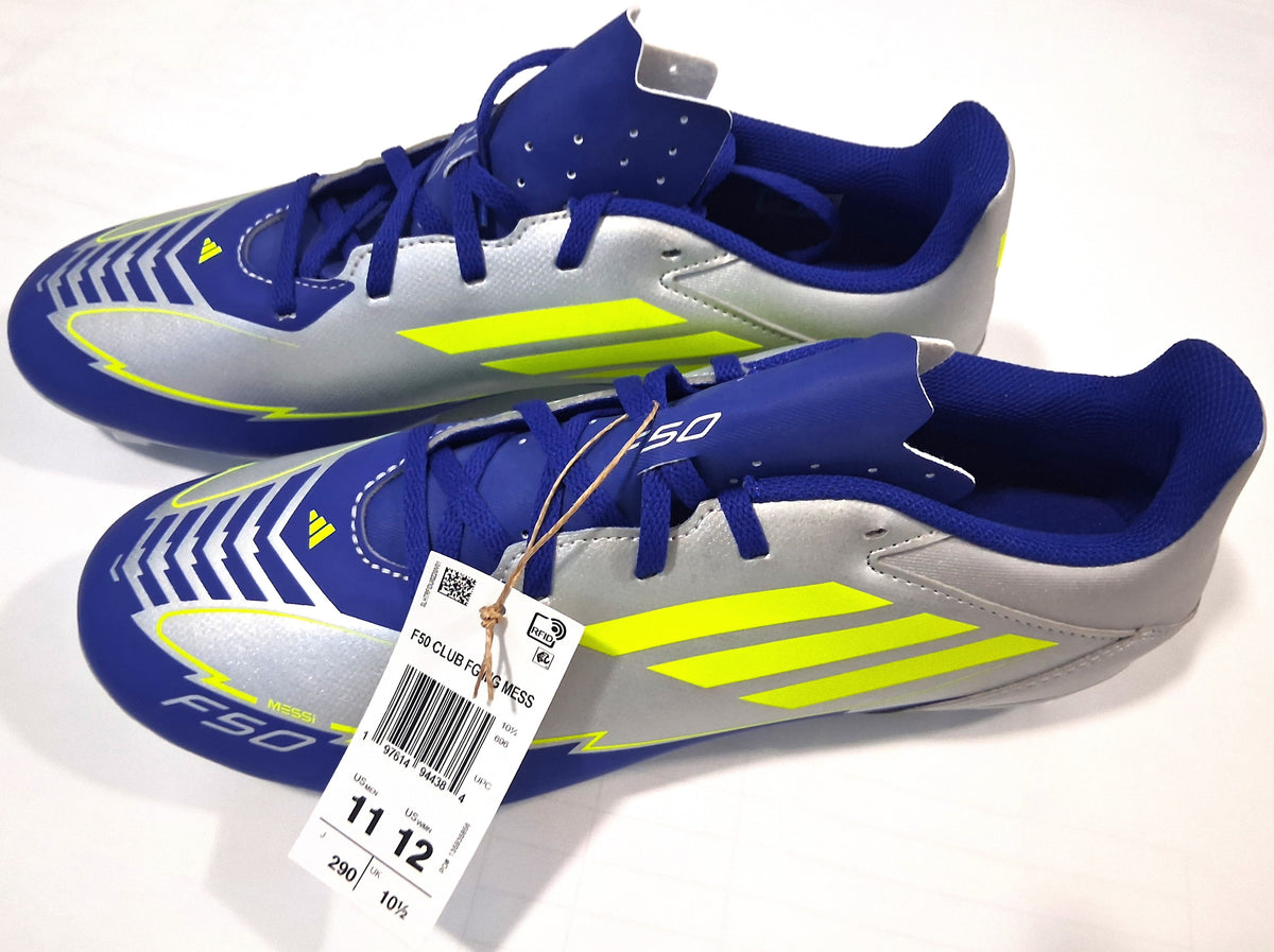 Adidas F50 Club FG/MG Messi – Tacos de Fútbol Hombre – Talla US 11 – Hecho en Cambodia