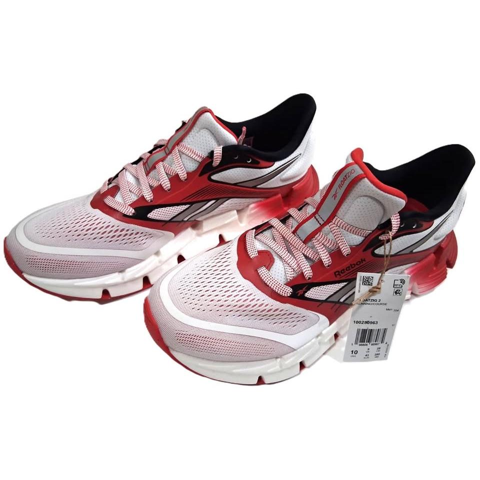 Reebok FloatZig 2 Running Course – Tenis Running Hombre Blanco/Rojo/Negro