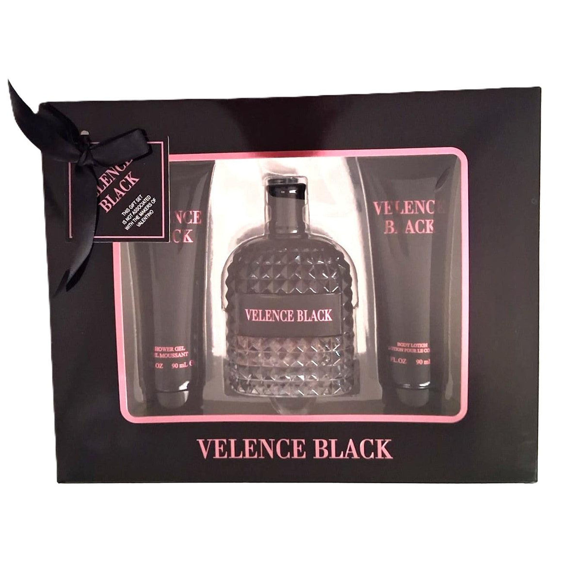 Velence Black Gift Set for Men – Eau de Parfum 110 ml + Shower Gel 90 ml + Body Lotion 90 ml
