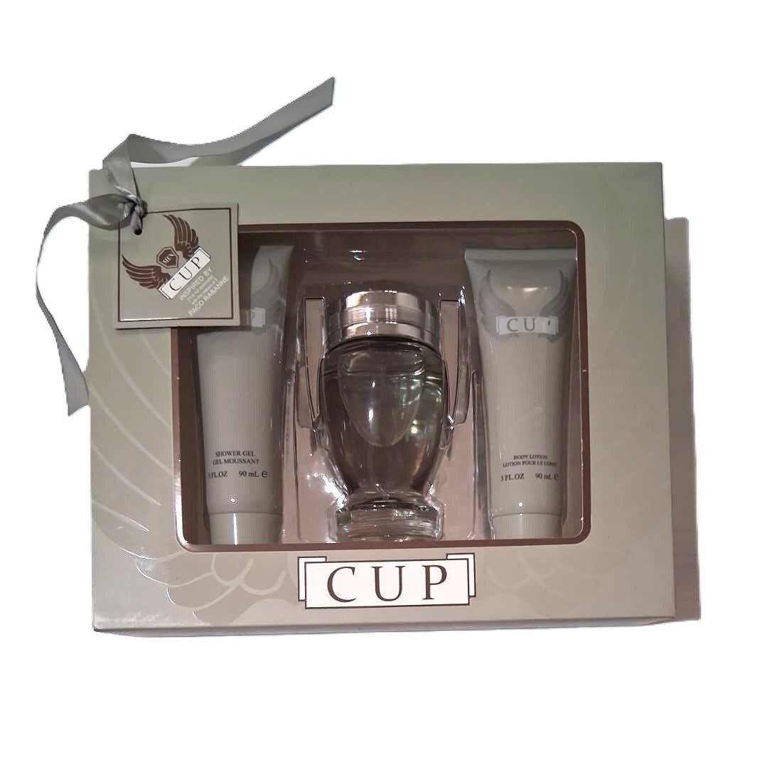 Men Cup Gift Set for Men – Eau de Parfum 100 ml + Shower Gel 90 ml + Body Lotion 90 ml