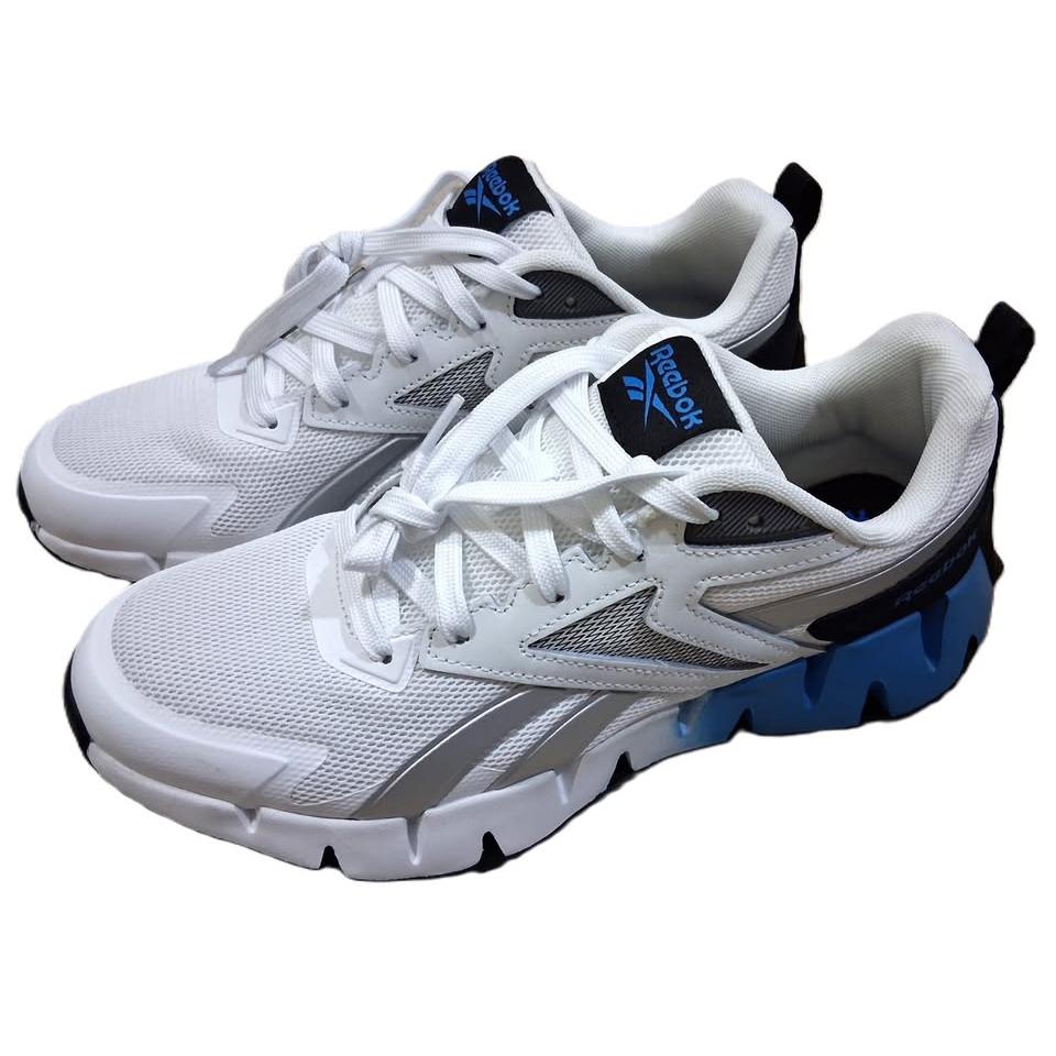 Reebok Zig Dynamica – Tenis Deportivo Hombre Blanco/Gris/Azul – Talla US 10