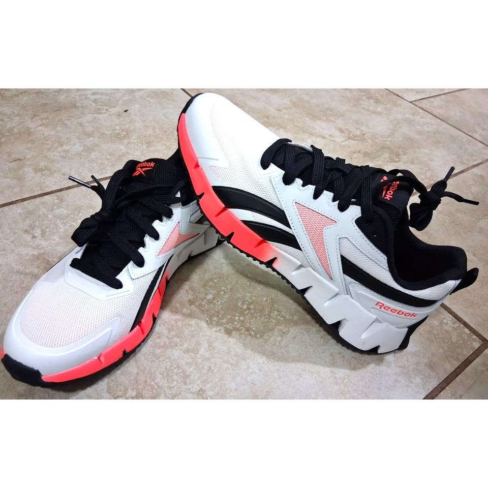 Reebok Zig Dynamica – Tenis Deportivo Hombre Blanco/Negro/Coral – Talla US 11