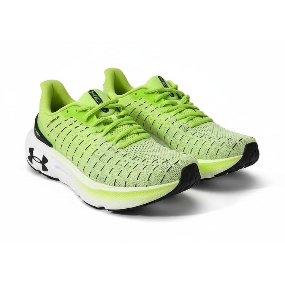 Under Armour Infinite Elite HOVR+ – Tenis Running Verde Neón/Blanco/Negro Talla 9