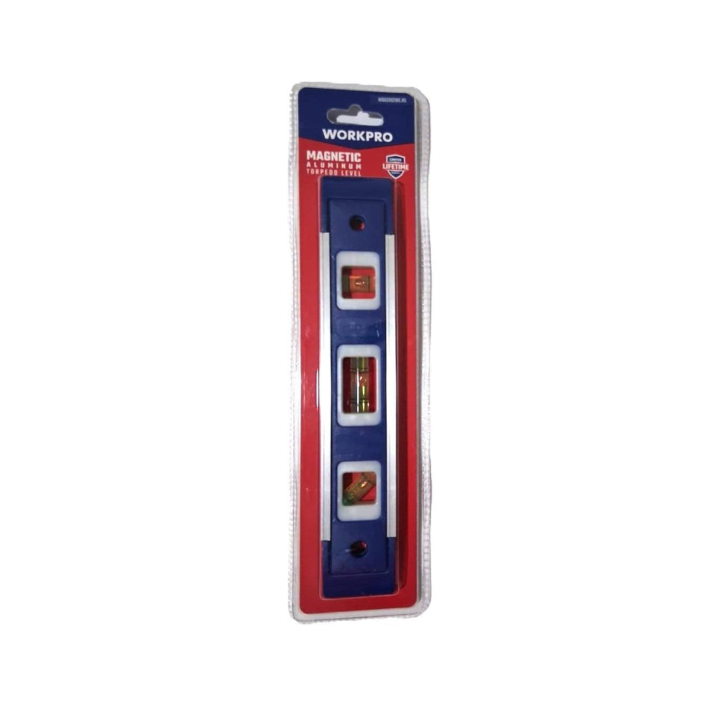 WORKPRO 9" Magnetic Aluminum Torpedo Level (W062082WL-RS)