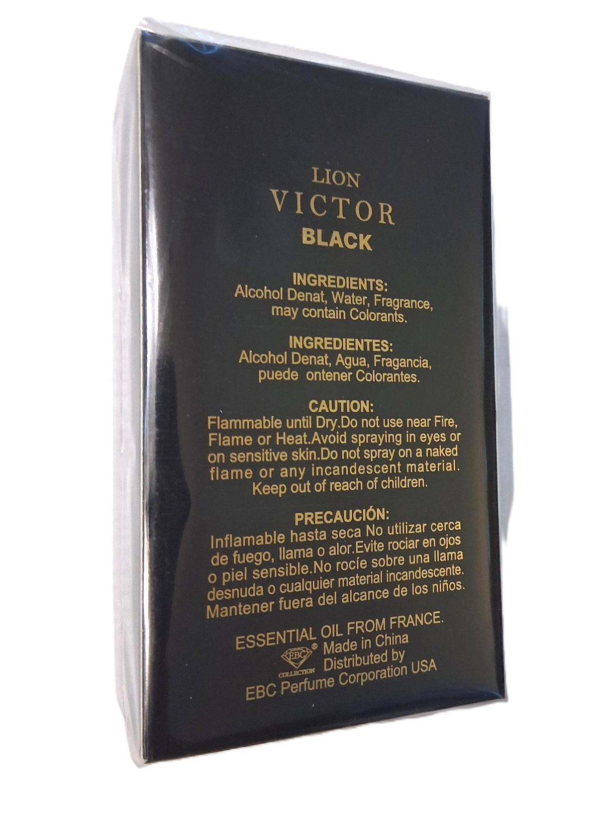 Lion Victor Pour Homme Black Eau de Toilette – Natural Spray, 100 ml / 3.4 fl.oz.
