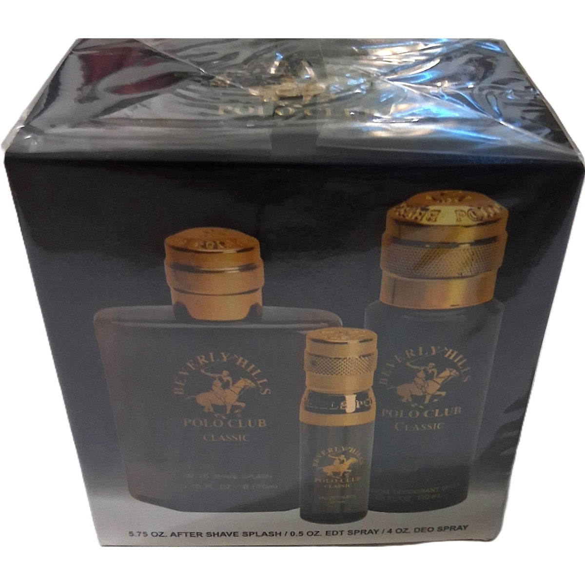 Beverly Hills Polo Club Classic Gift Set – EDT 0.5 fl.oz + After Shave 5.75 fl.oz + Deodorant 4 fl.oz