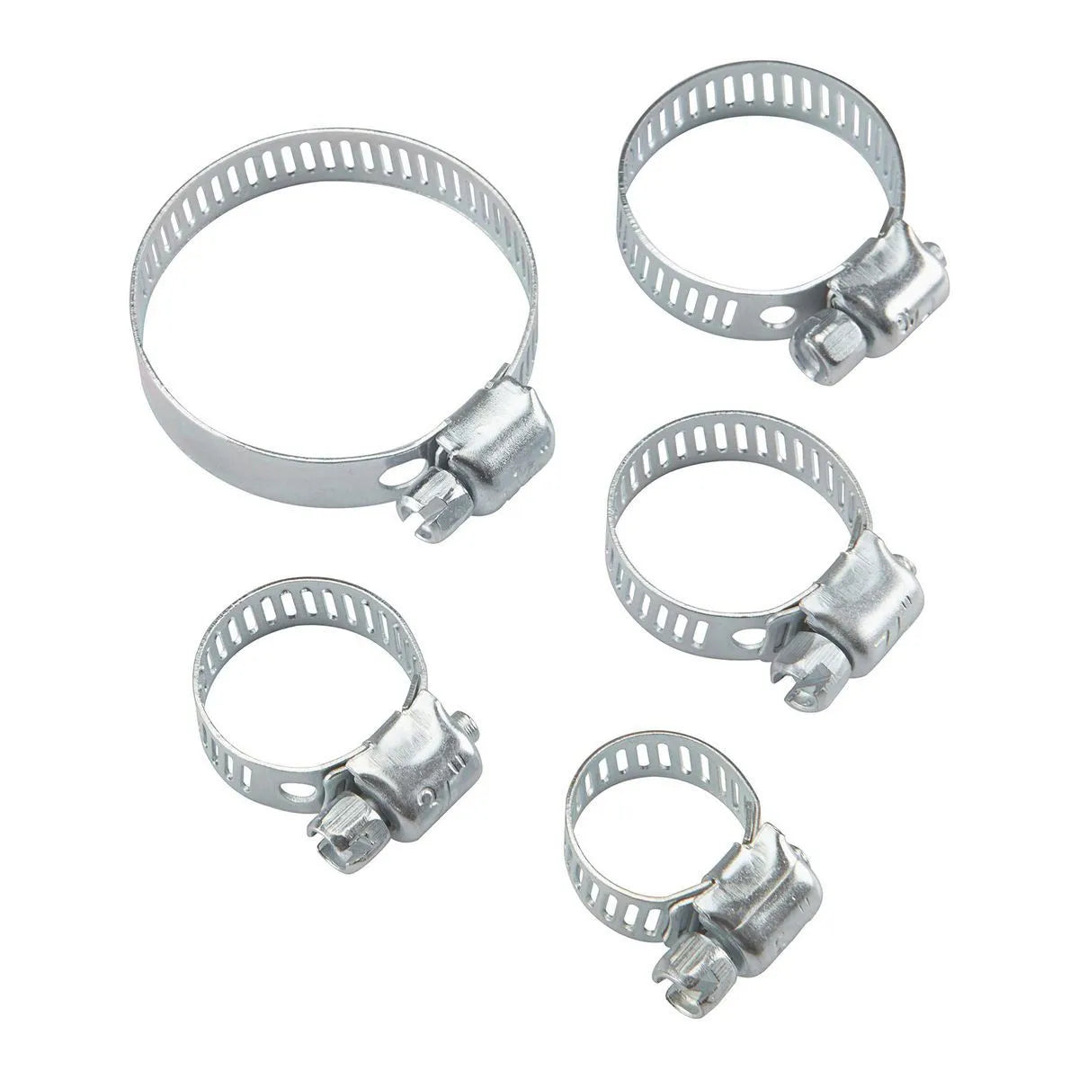Store House 40-Piece Automotive Hose Clamp Assortment – Worm Gear, Zinc-Plated