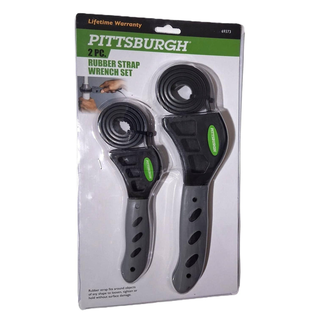 Pittsburgh 2-Piece Rubber Strap Wrench Set – No Surface Damage, Any Shape