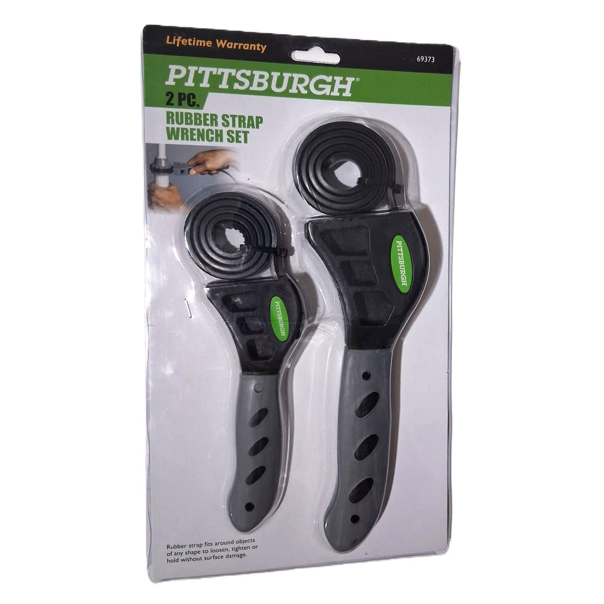 Pittsburgh 2-Piece Rubber Strap Wrench Set – No Surface Damage, Any Shape