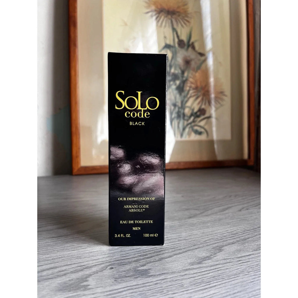Solo Code Black Eau de Toilette for Men – Vaporisateur Spray, 100 ml / 3.4 fl.oz.