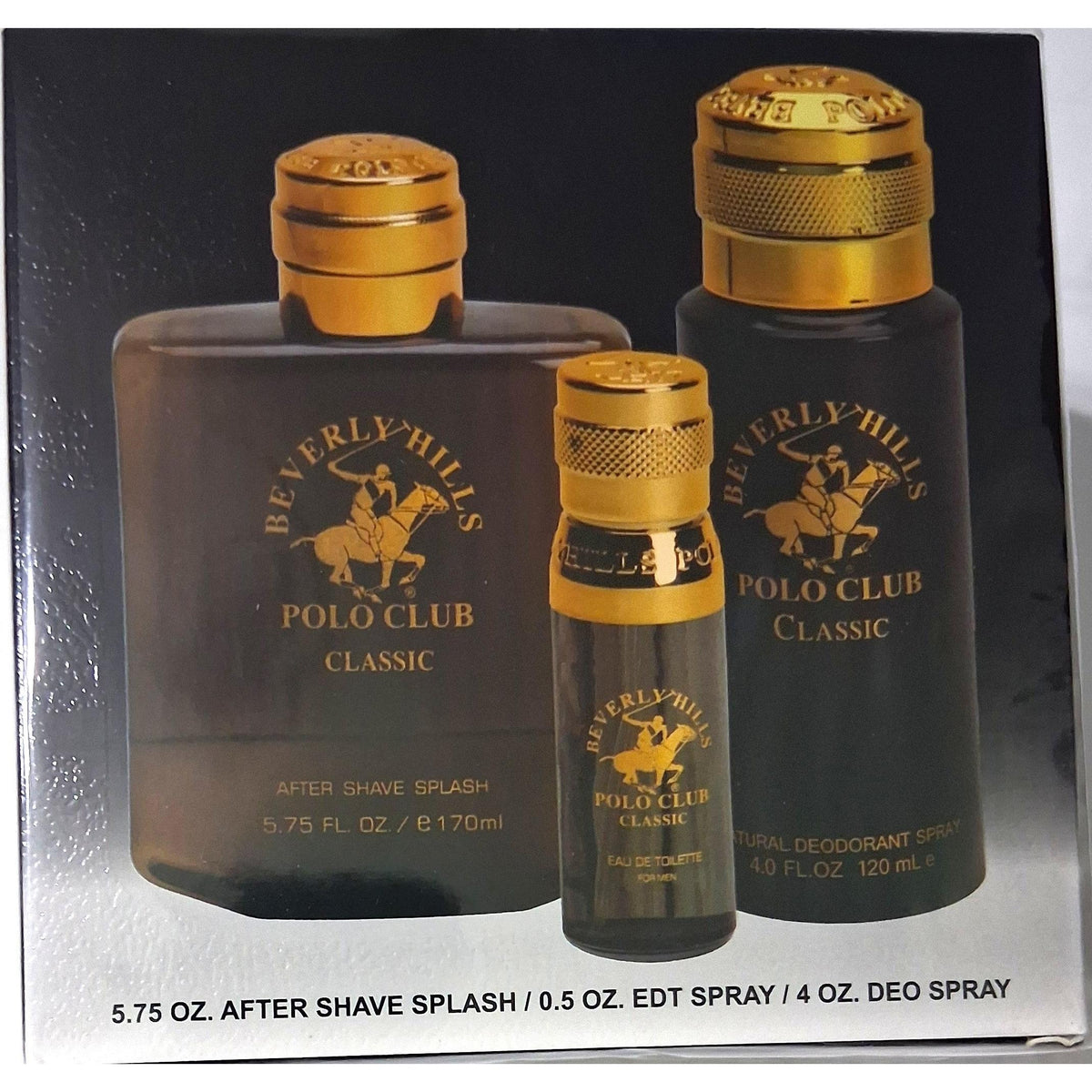 Beverly Hills Polo Club Classic Gift Set – EDT 0.5 fl.oz + After Shave 5.75 fl.oz + Deodorant 4 fl.oz