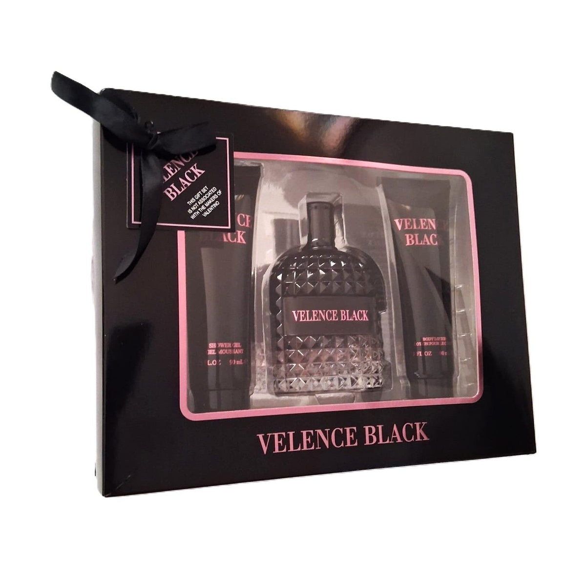 Velence Black Gift Set for Men – Eau de Parfum 110 ml + Shower Gel 90 ml + Body Lotion 90 ml