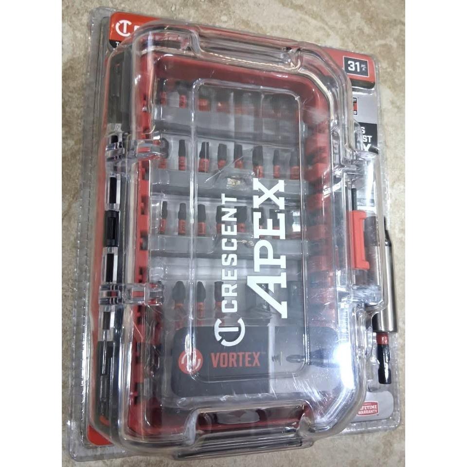 CRESCENT APEX VORTEX Set 31 Puntas de Impacto Dual Impact Zone™ alphaCASE CAVBHSET-31