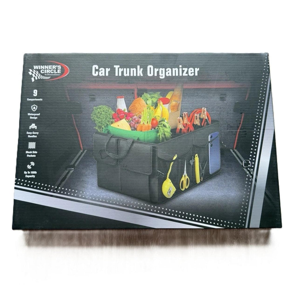 Winners Circle Car Trunk Organizer 9 Compartimentos 100lb Impermeable Plegable.