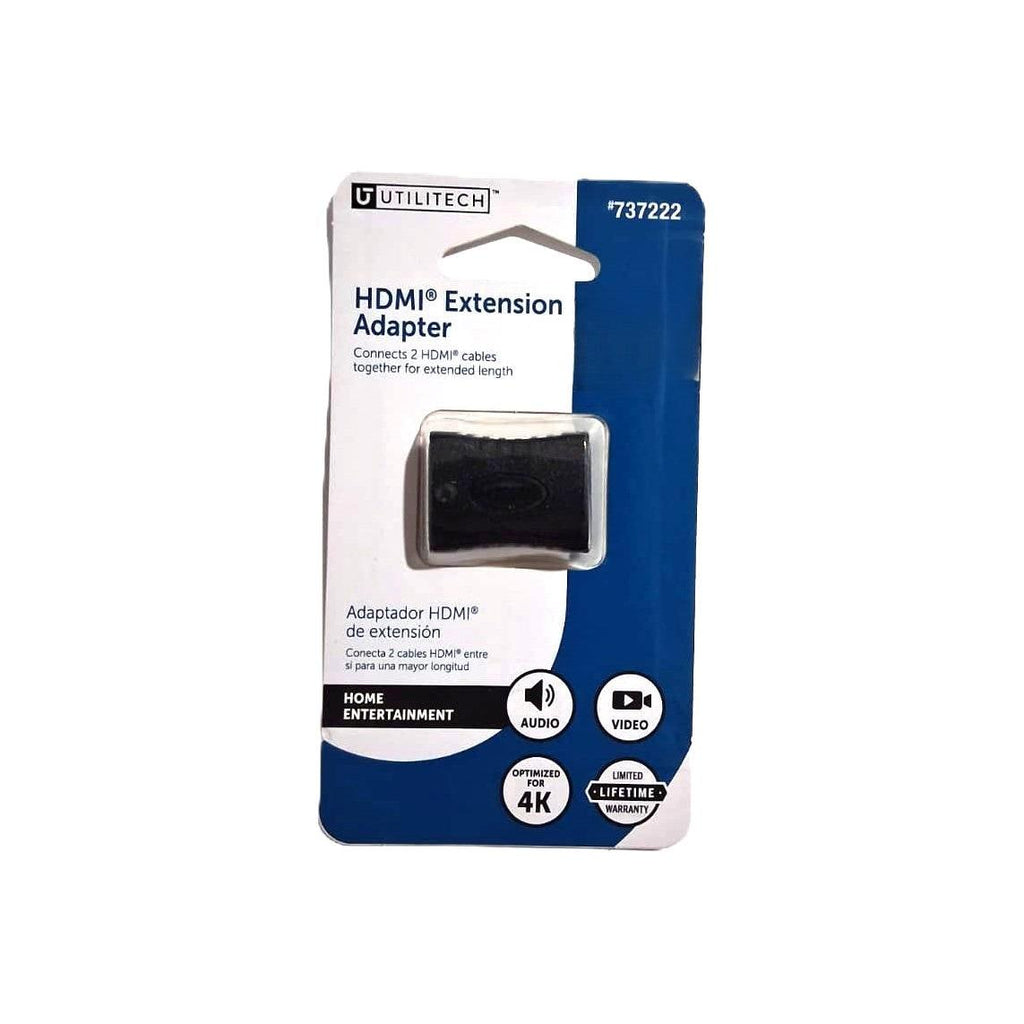 Utilitech HDMI Extension Adapter (Coupler) – 4K, Connects 2 HDMI Cables (737222)
