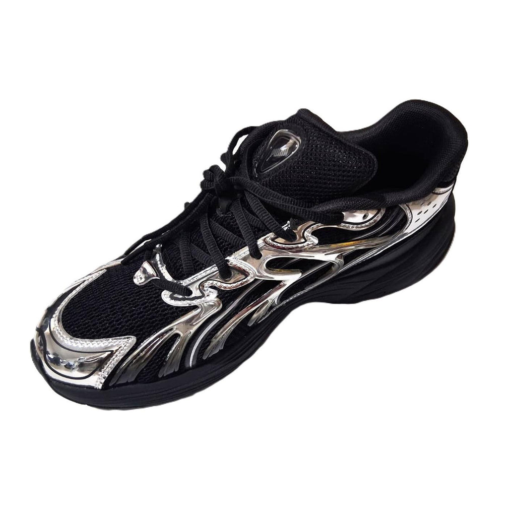 Puma Morphic x Inverse – Tenis Hombre Triple Negro/Cromo Plateado Líquido – Talla US 10
