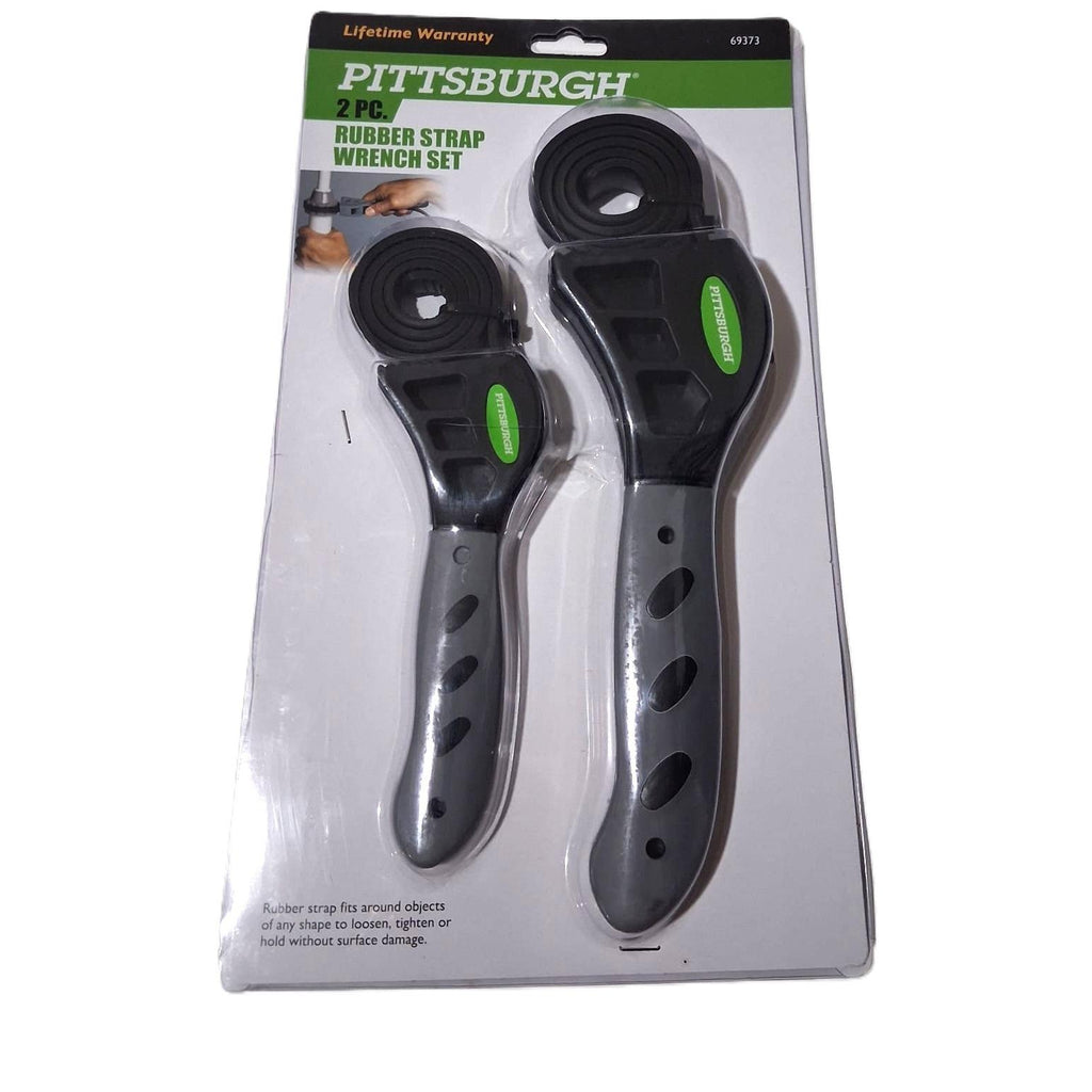 Pittsburgh 2-Piece Rubber Strap Wrench Set – No Surface Damage, Any Shape