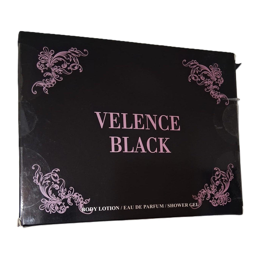 Velence Black Gift Set for Men – Eau de Parfum 110 ml + Shower Gel 90 ml + Body Lotion 90 ml