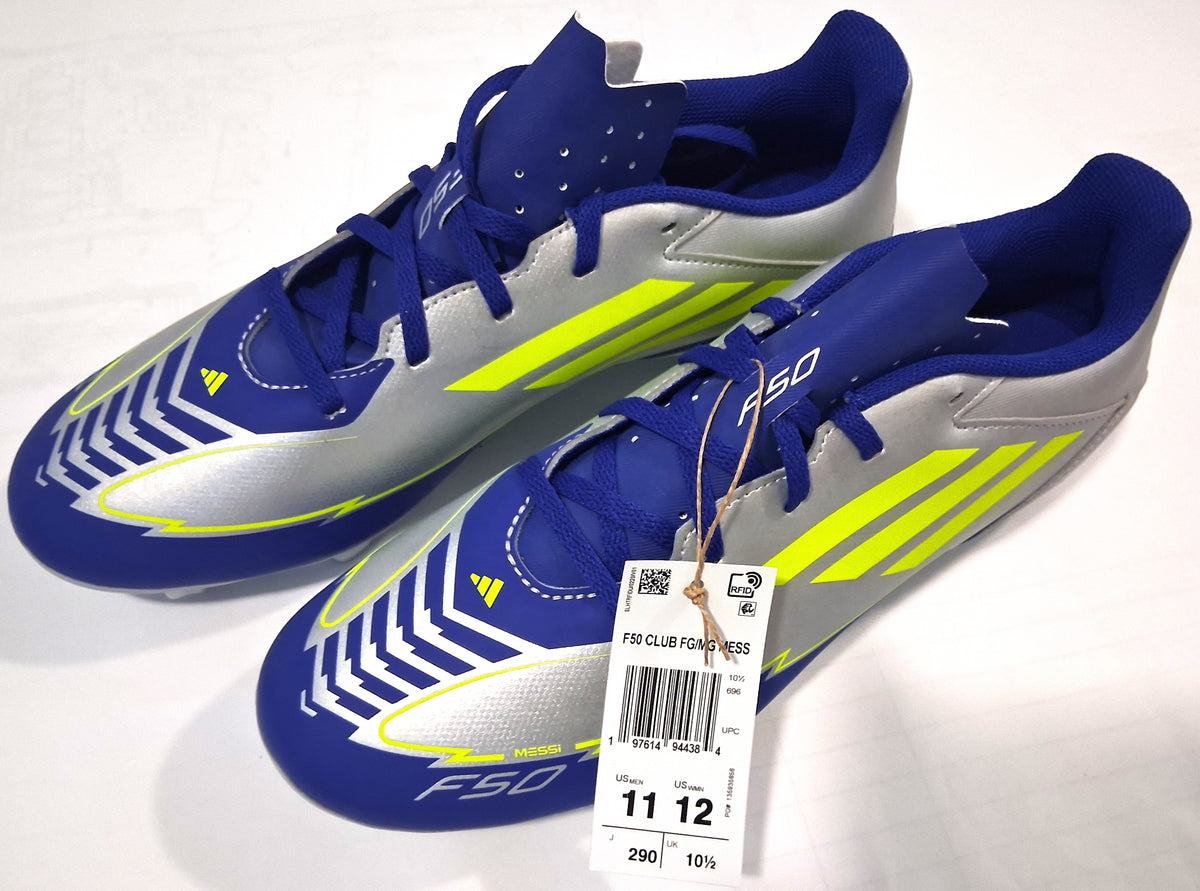 Adidas F50 Club FG/MG Messi – Tacos de Fútbol Hombre – Talla US 11 – Hecho en Cambodia