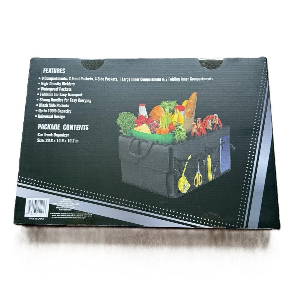 Winners Circle Car Trunk Organizer 9 Compartimentos 100lb Impermeable Plegable.