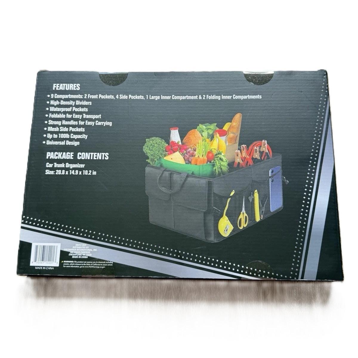 Winners Circle Car Trunk Organizer 9 Compartimentos 100lb Impermeable Plegable.