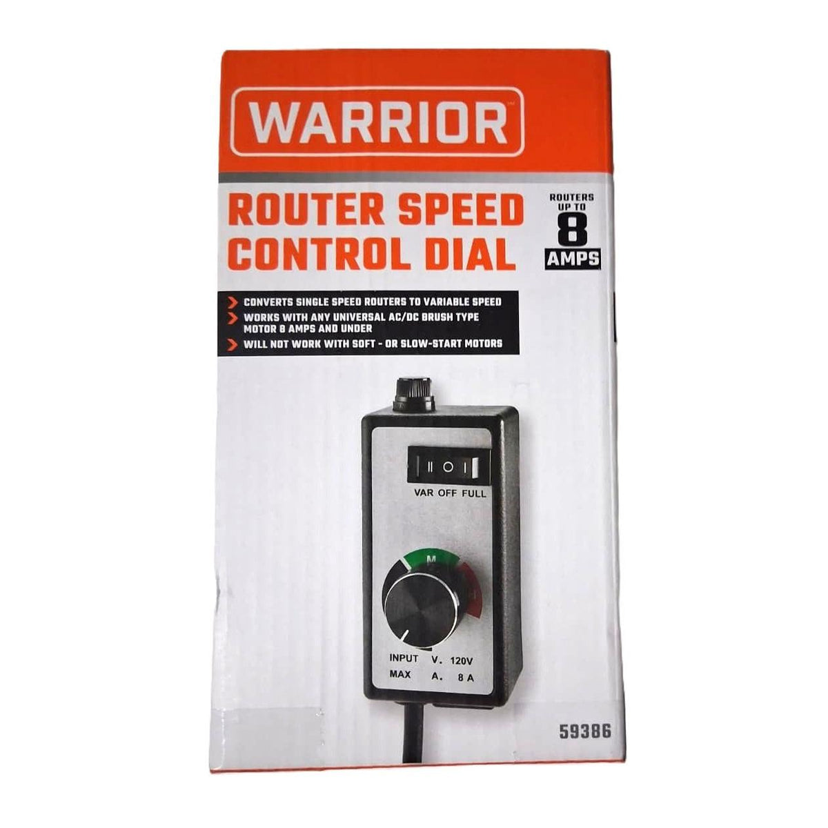 Warrior Router Speed Control Dial – 120V, 8 Amps, Variable Speed Converter