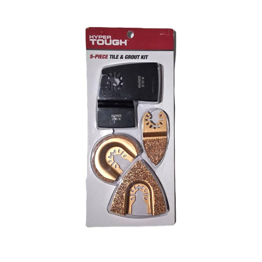 Hyper Tough 5-Piece Tile & Grout Oscillating Multitool Blade Kit