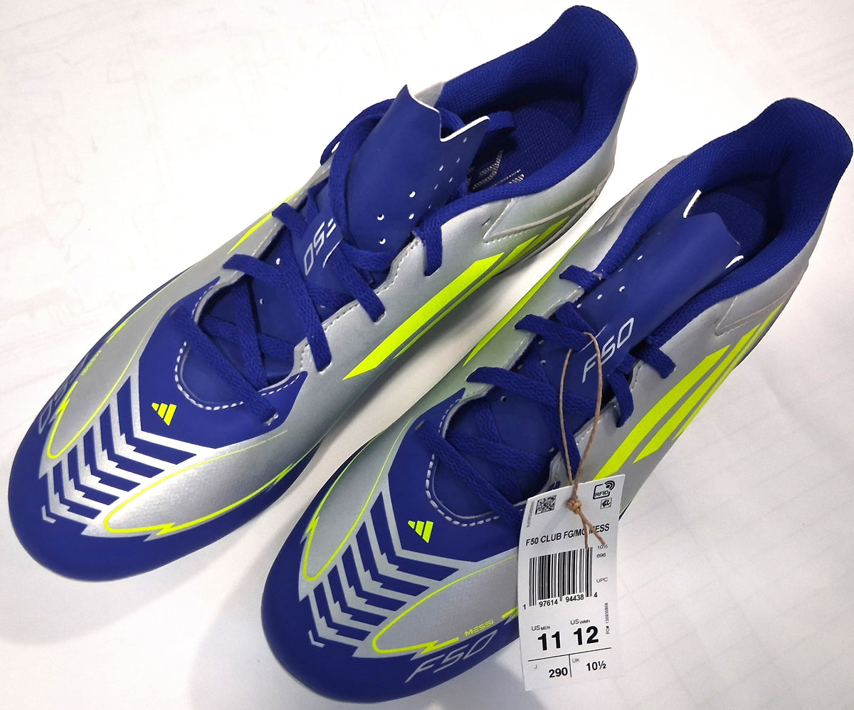Adidas F50 Club FG/MG Messi – Tacos de Fútbol Hombre – Talla US 11 – Hecho en Cambodia