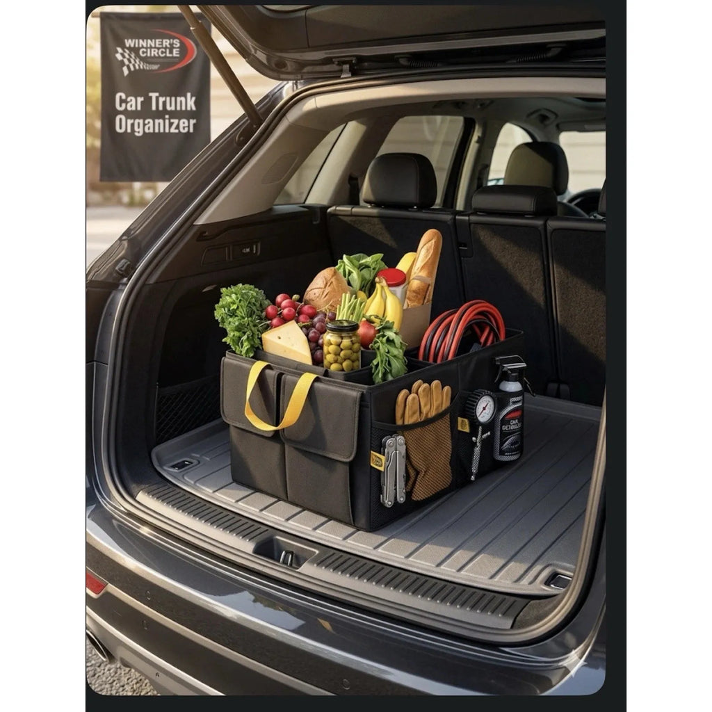 Winners Circle Car Trunk Organizer 9 Compartimentos 100lb Impermeable Plegable.