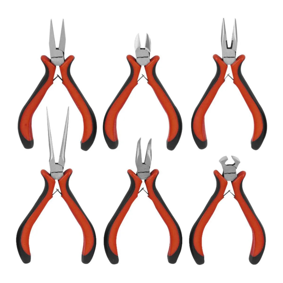 Pittsburgh 6-Piece Mini Pliers Set – Drop Forged, Spring Return, PVC Comfort Grips