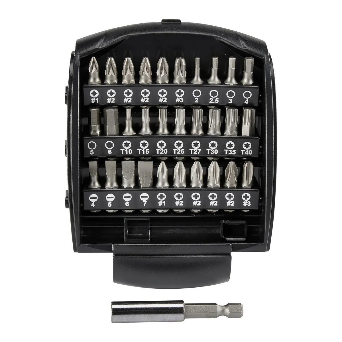 Warrior 31-Piece Screwdriver Bit Set – 1/4" Shank, CRV Steel, Magnetic Bit Holder