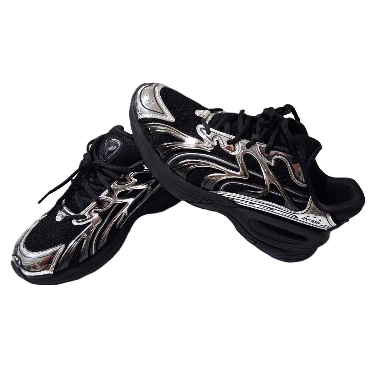 Puma Morphic x Inverse – Tenis Hombre Triple Negro/Cromo Plateado Líquido – Talla US 10