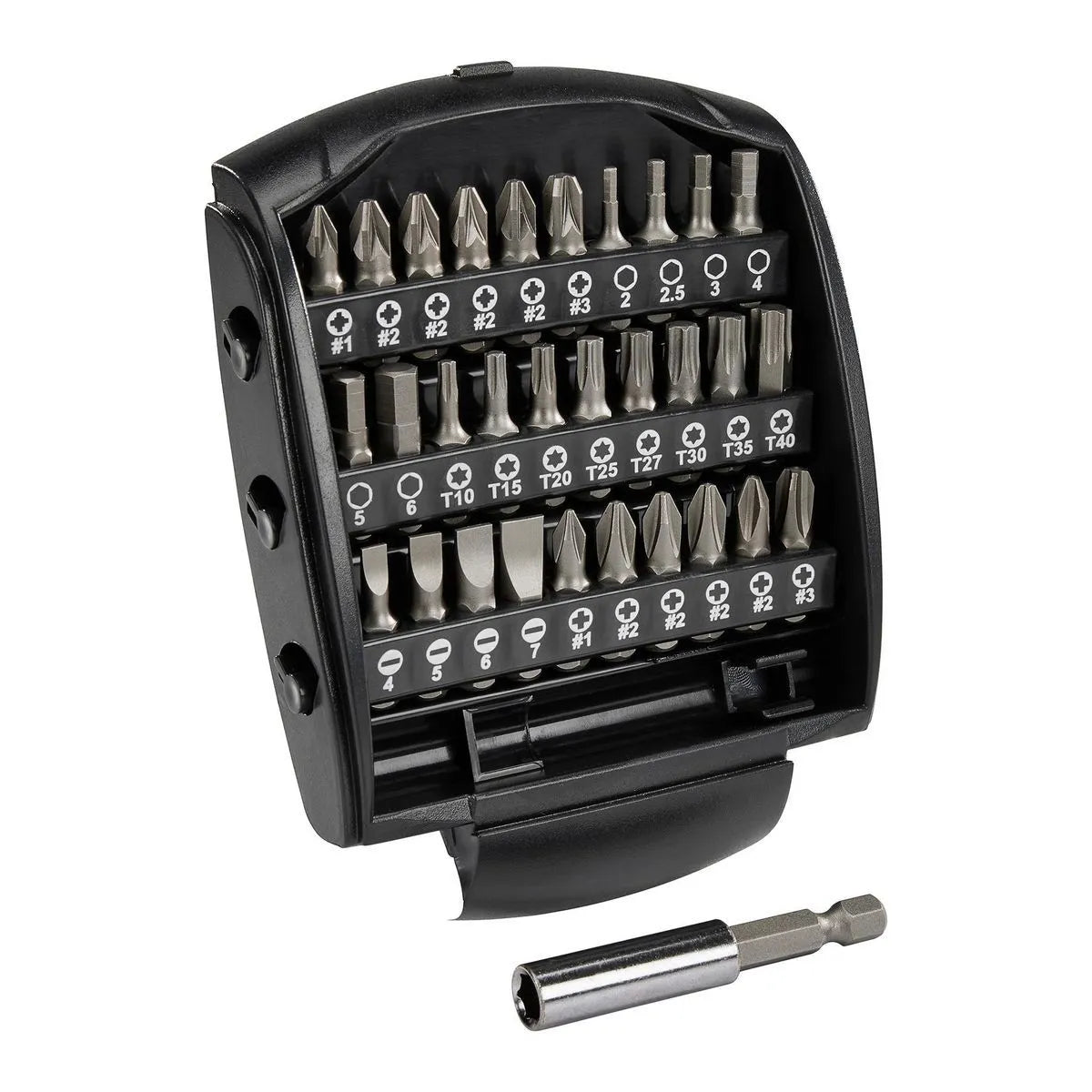 Warrior 31-Piece Screwdriver Bit Set – 1/4" Shank, CRV Steel, Magnetic Bit Holder