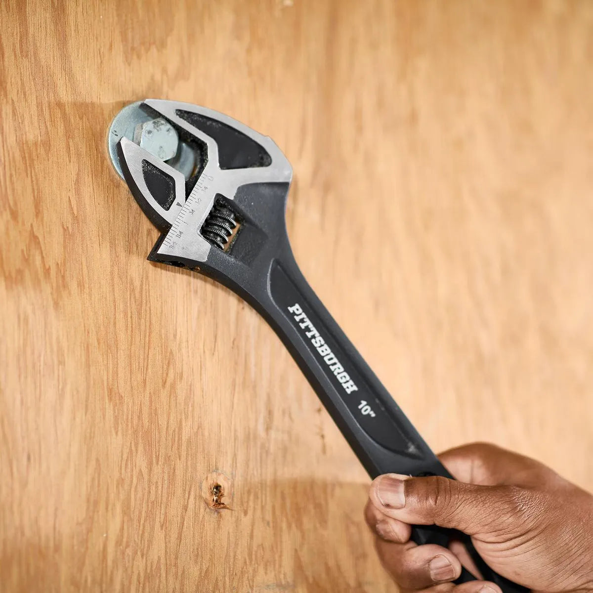 Pittsburgh 10 in. Adjustable Demolition Pry Bar Wrench – 6-in-1, Chrome Vanadium