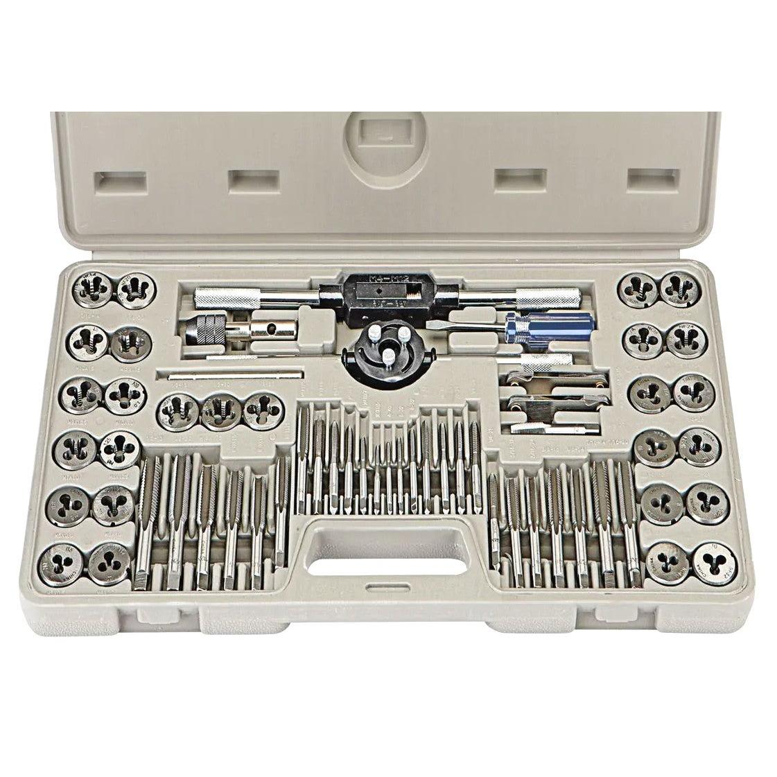 Pittsburgh 60-Piece Tap and Die Set – SAE & Metric, Alloy Steel, Storage Case