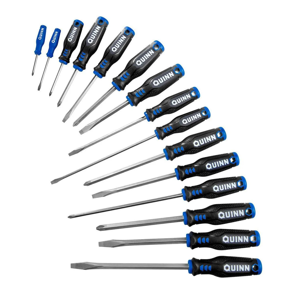 Quinn 15-Piece Screwdriver Set – Comfort Grip, Magnetic Tip, Chrome Vanadium Steel