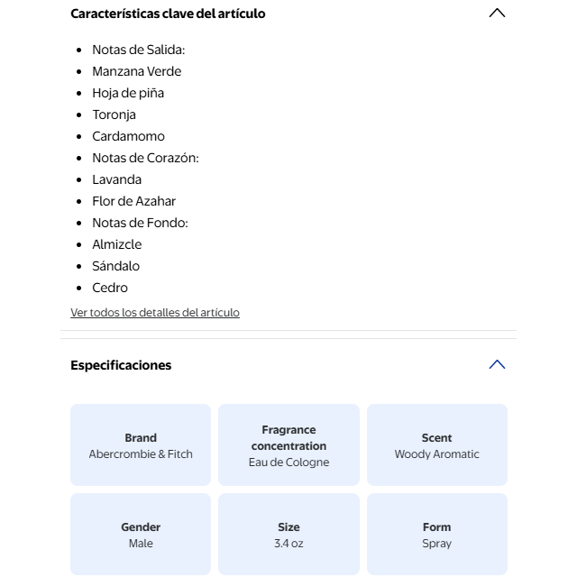 Abercrombie & Fitch First Instinct Blue Eau de Toilette for Men – Spray, 100 ml / 3.4 fl.oz.