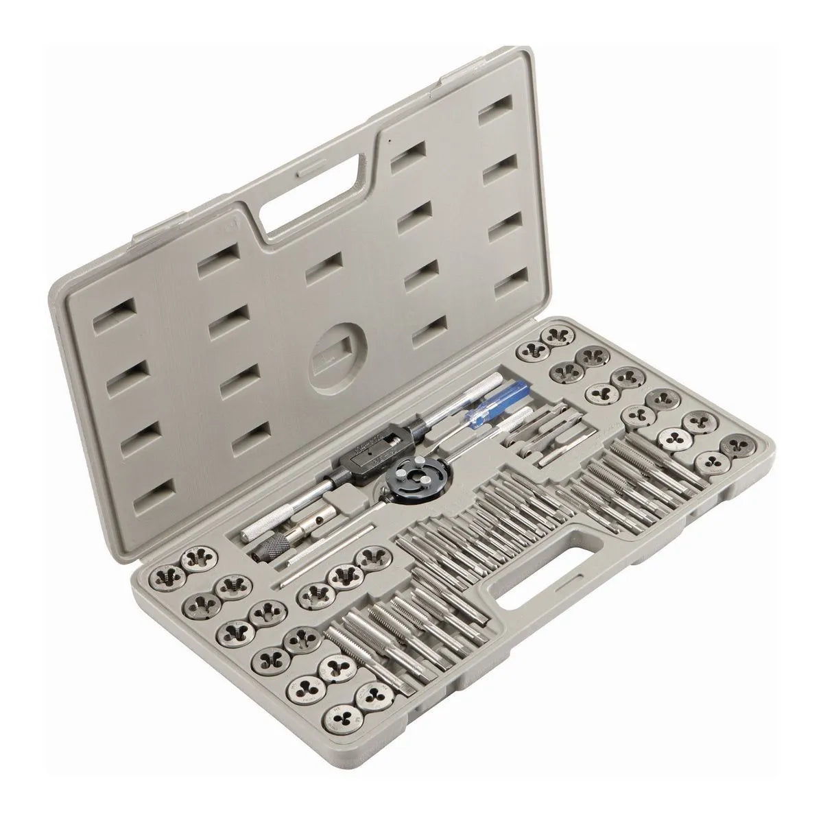 Pittsburgh 60-Piece Tap and Die Set – SAE & Metric, Alloy Steel, Storage Case