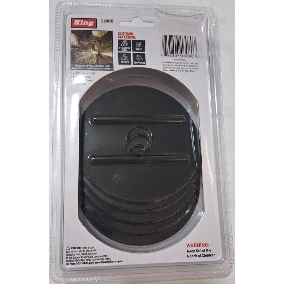 Discos de Corte Metal 4-1/2" King – Pack 5 Piezas | Carburo de Silicio Reforzado | Acero Inox, Cobre y Aluminio | 13,300 RPM