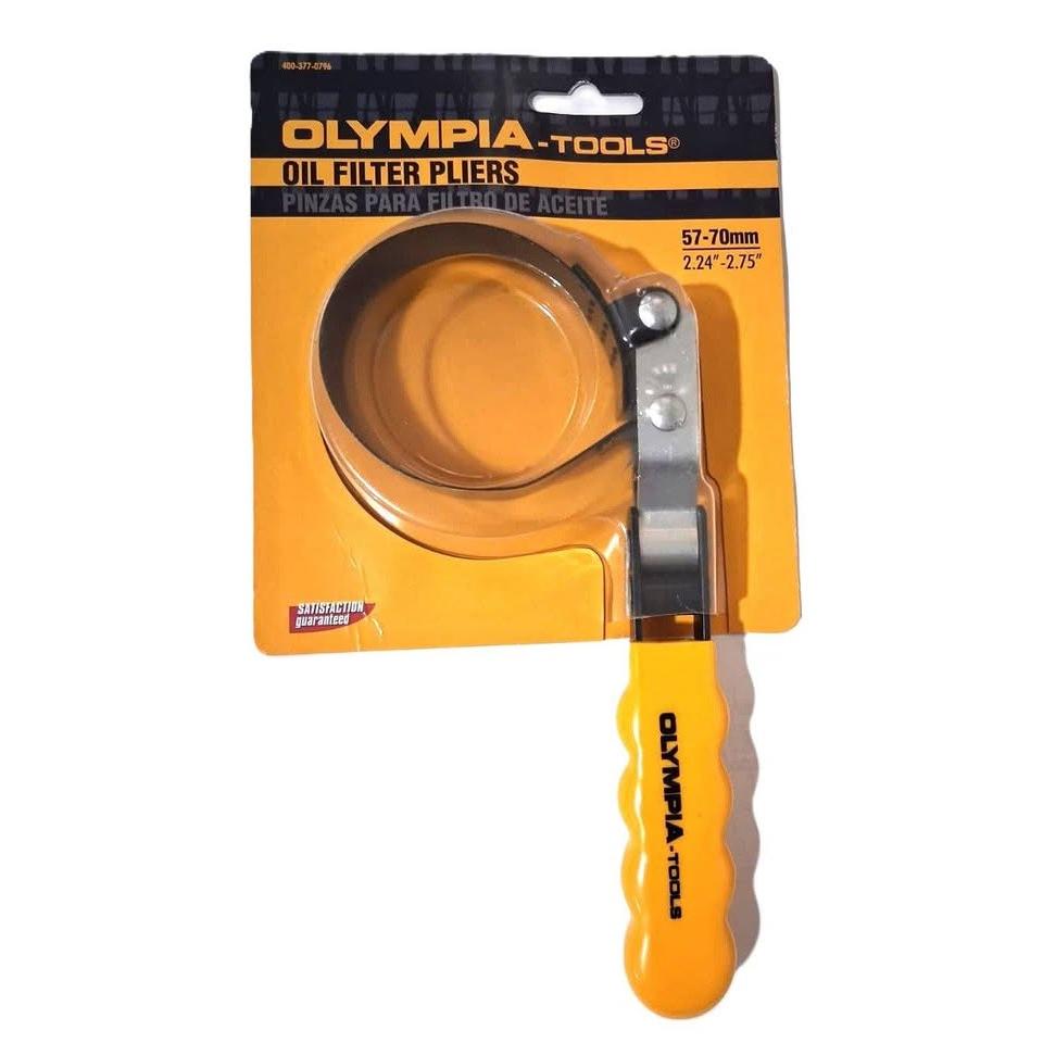 Olympia Tools Pinzas Filtro Aceite 57-70mm Auto Tensioning — Mango Ajustable