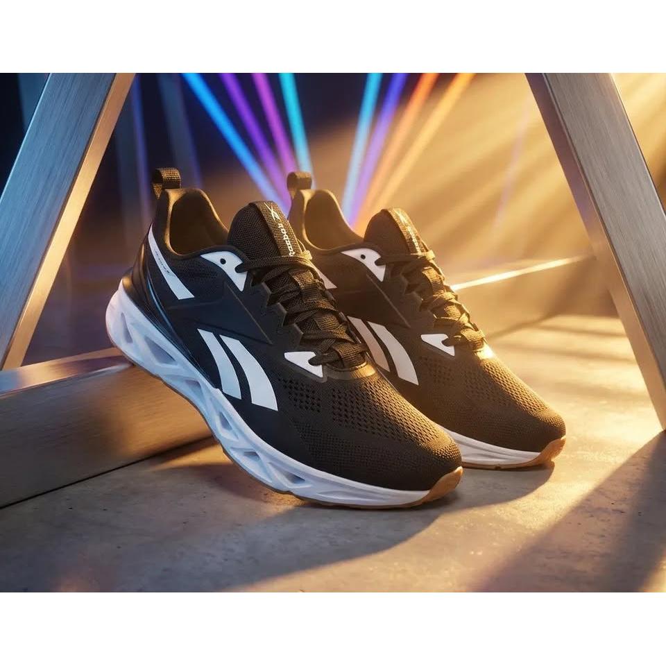 Reebok Zig Dynamica 4 – Tenis Deportivo Hombre Negro/Blanco/Suela Gum – Tallas US 10 y 10.5