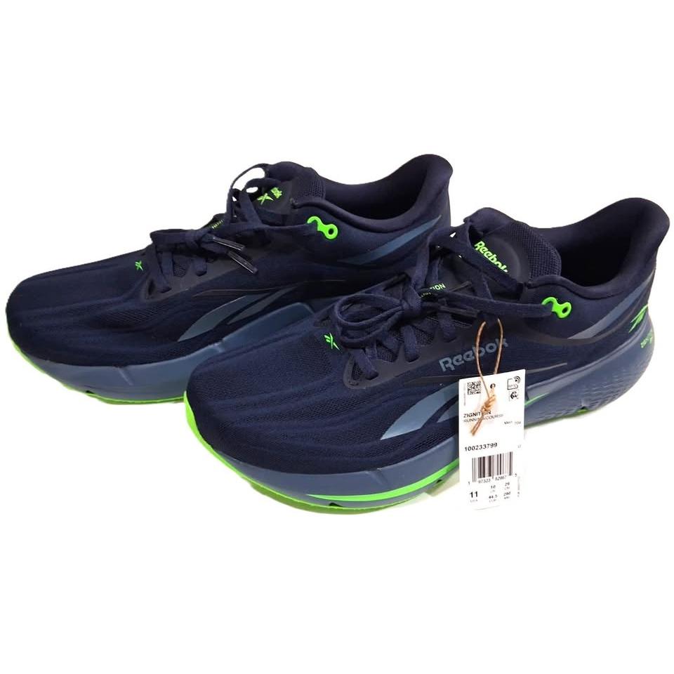 Reebok Zignition Running Course – Tenis Running Hombre Azul Marino/Verde Neón – Talla US 11