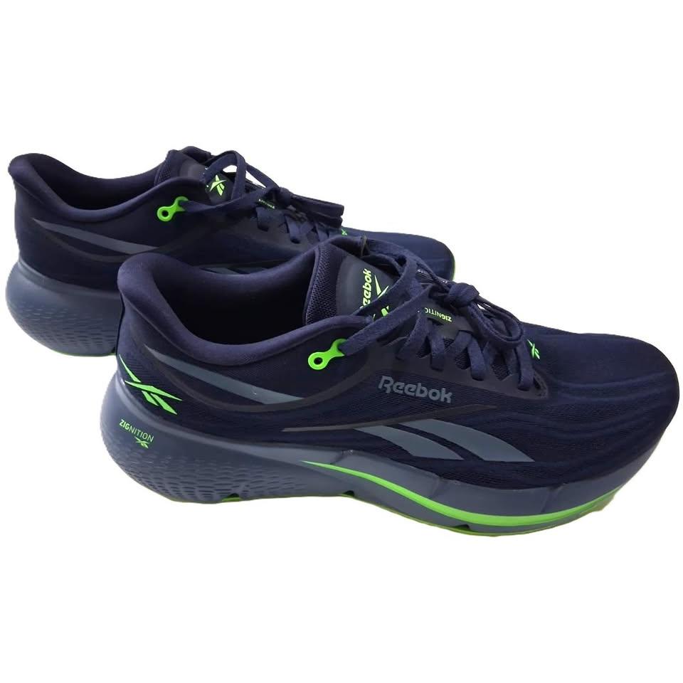 Reebok Zignition Running Course – Tenis Running Hombre Azul Marino/Verde Neón – Talla US 11