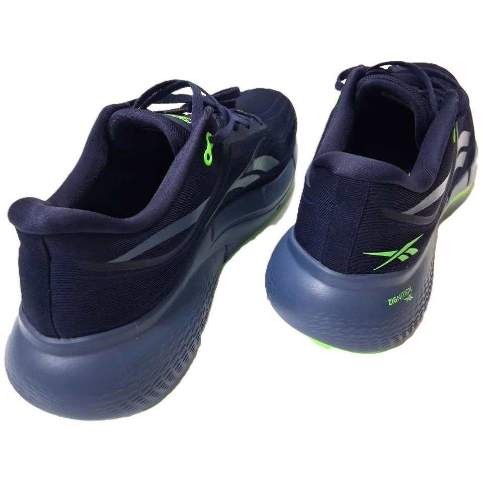 Reebok Zignition Running Course – Tenis Running Hombre Azul Marino/Verde Neón – Talla US 11