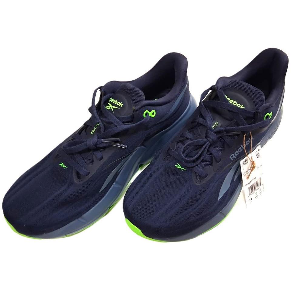 Reebok Zignition Running Course – Tenis Running Hombre Azul Marino/Verde Neón – Talla US 11