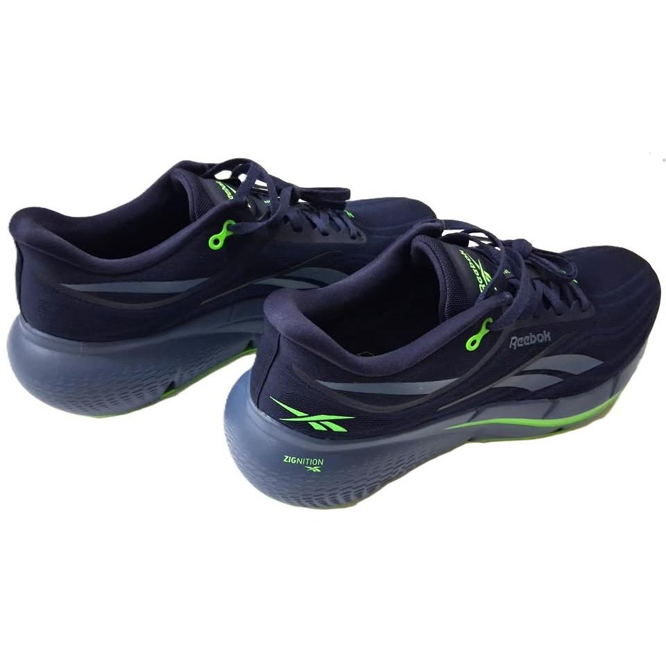 Reebok Zignition Running Course – Tenis Running Hombre Azul Marino/Verde Neón – Talla US 11