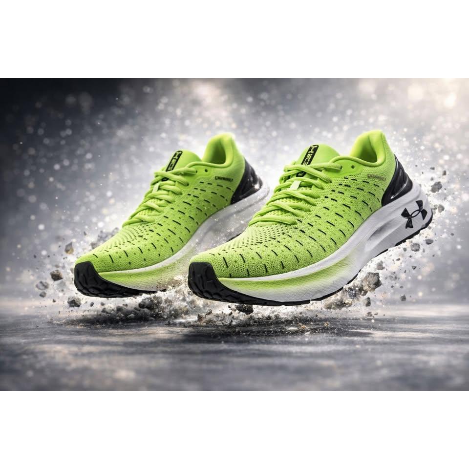 Under Armour Infinite Elite HOVR+ – Tenis Running Verde Neón/Blanco/Negro Talla 9